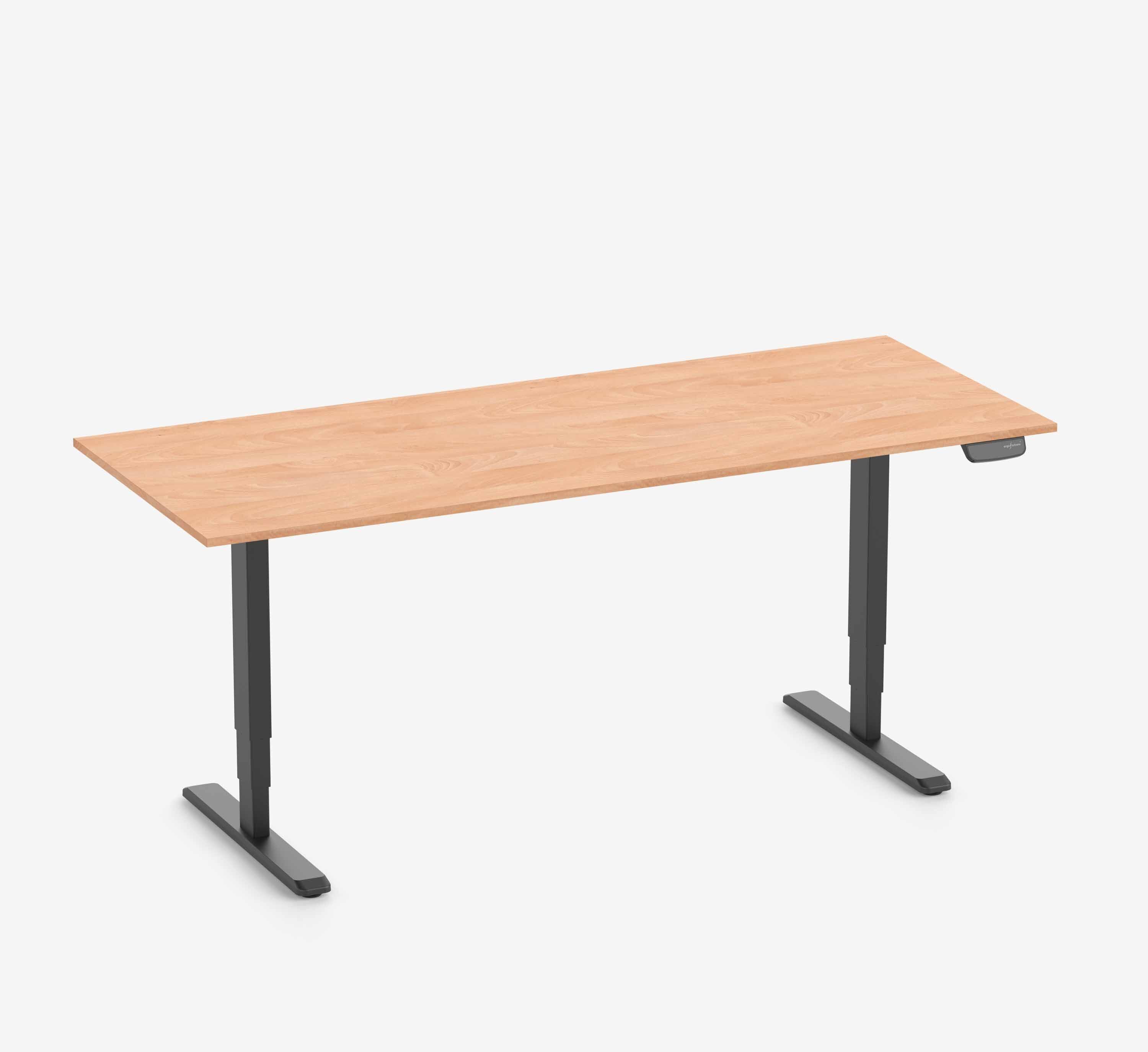 PRIMUS Schreibtisch Schwarz Buche 200 x 80 x 25 mm