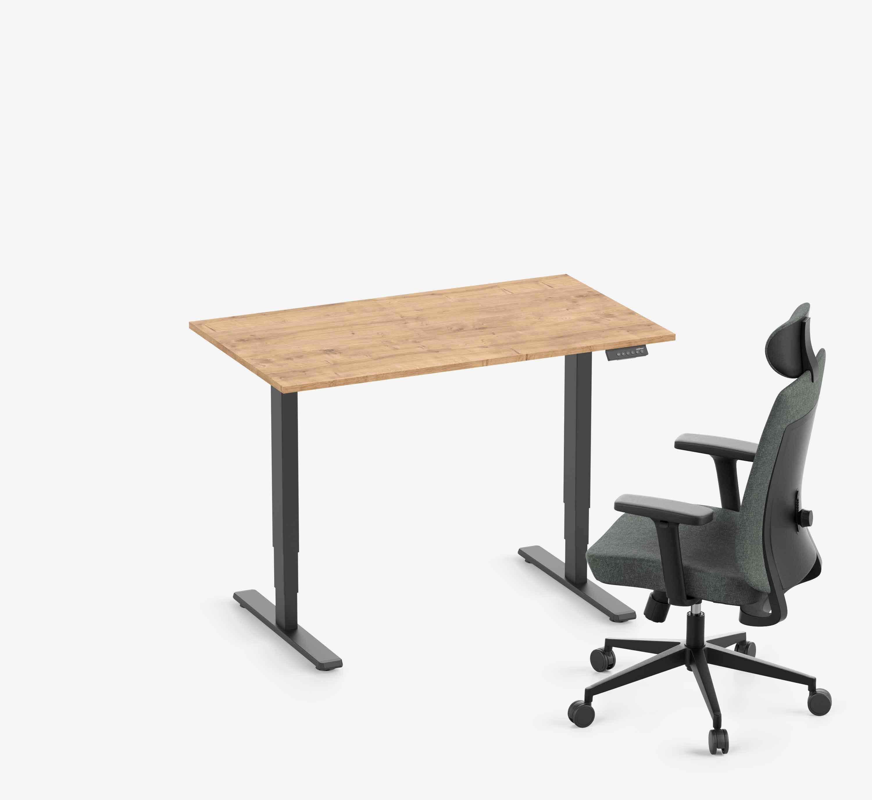 FOKUS + Stuhl Schwarz Eiche Hoch 1200 x 70 x 19 mm