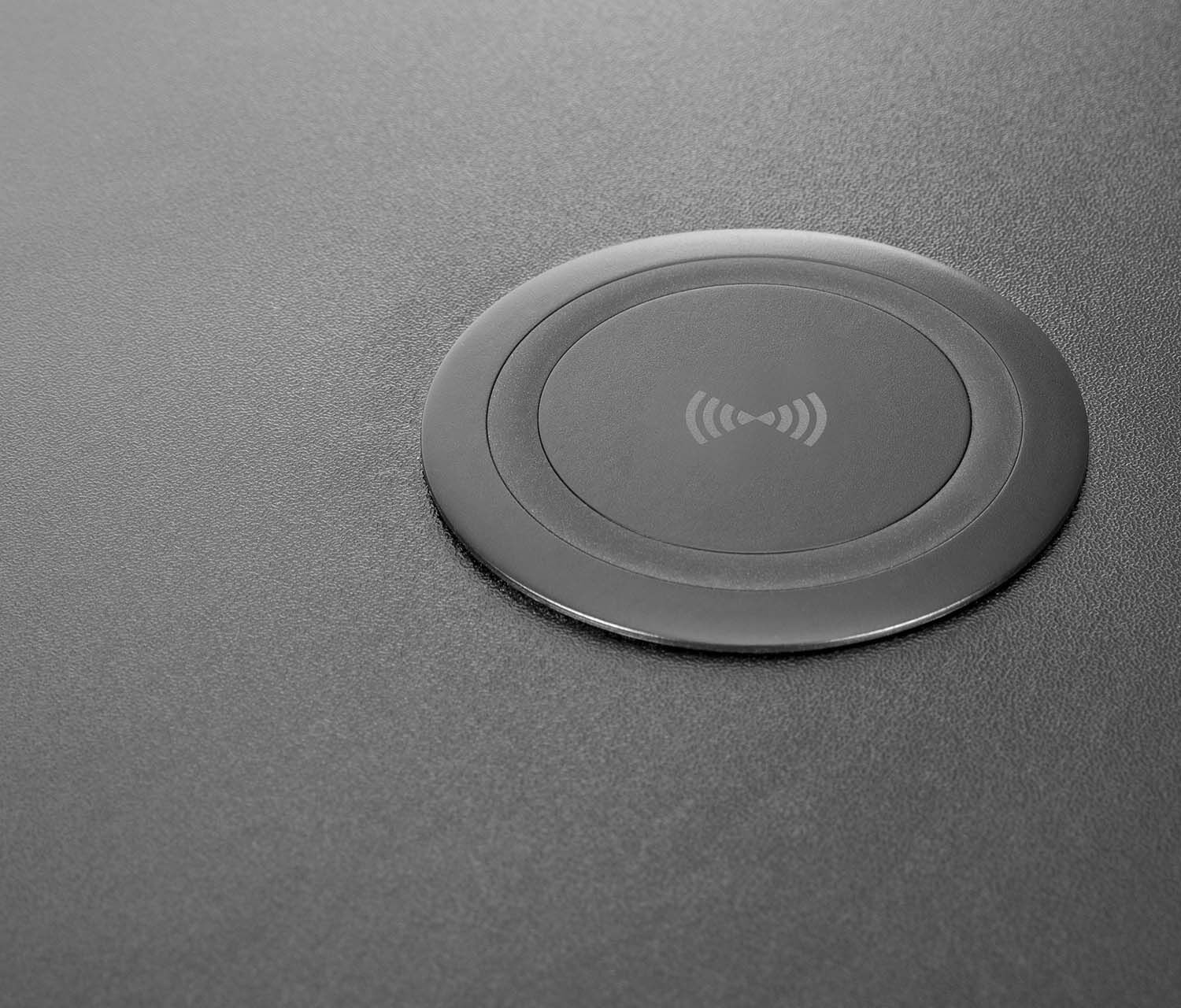 Monitorverhoging met geïntegreerde Qi-oplader