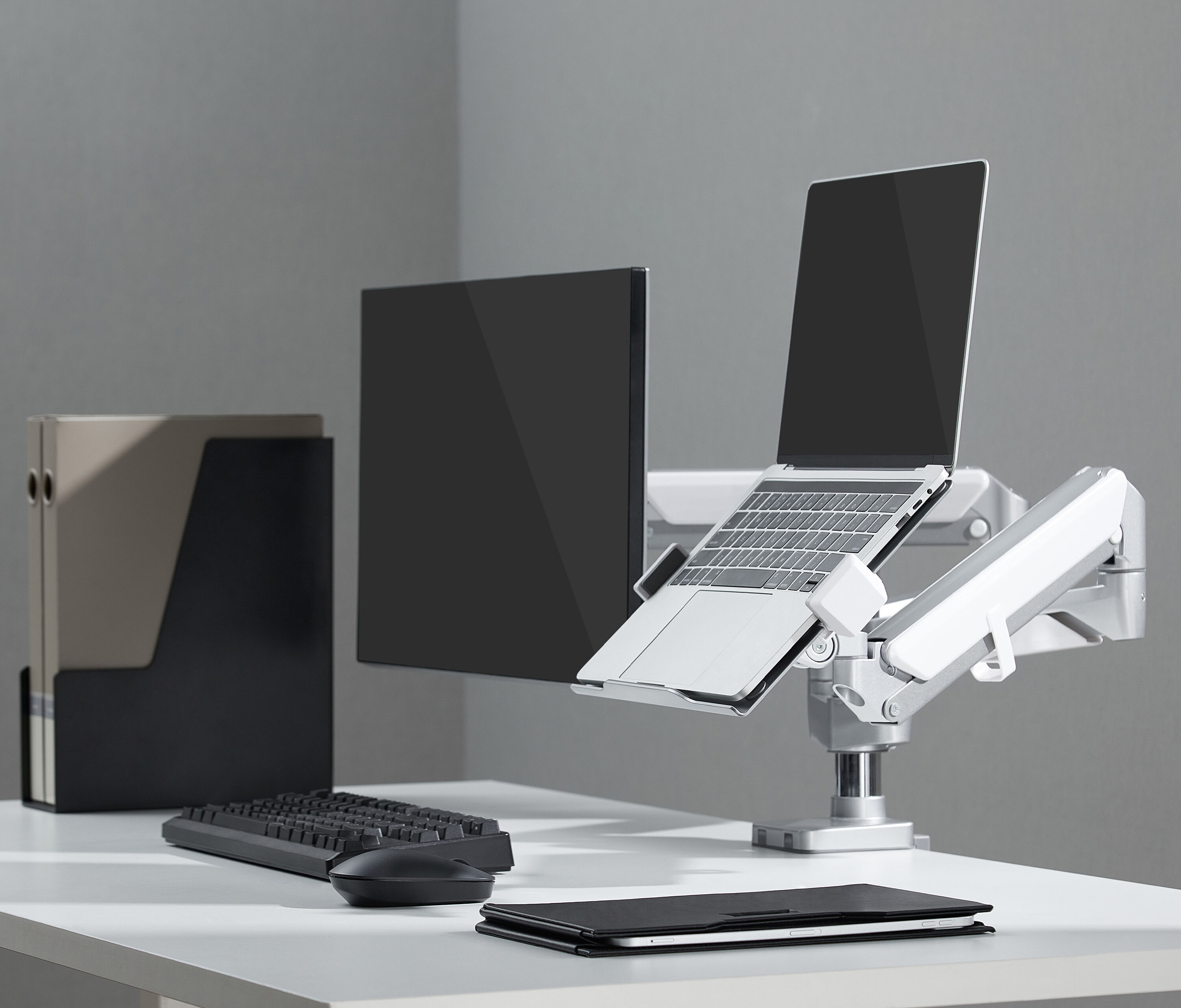 Laptop houder voor VESA monitorarmen