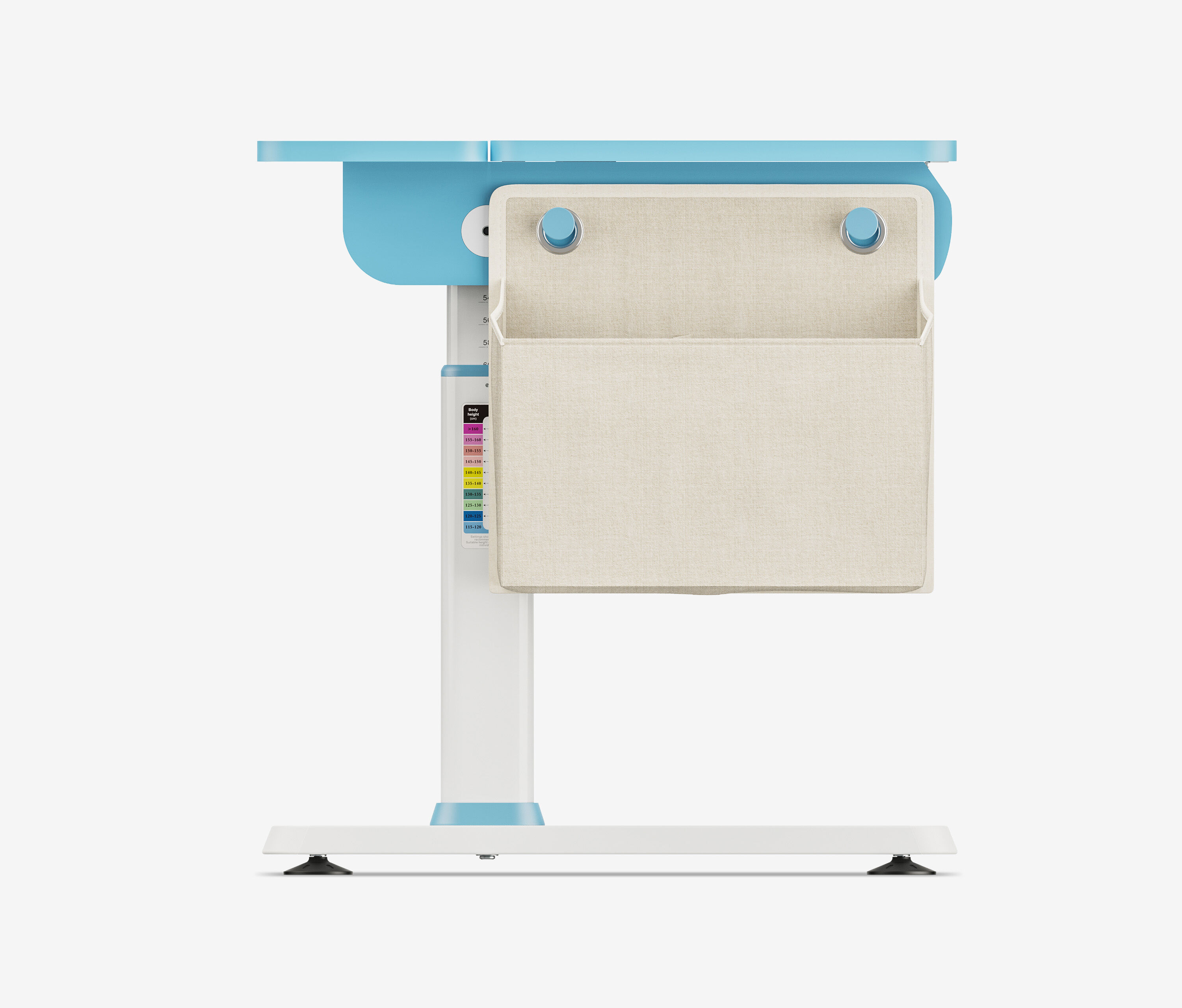 Kinderschreibtisch manuell höhenverstellbar Blau